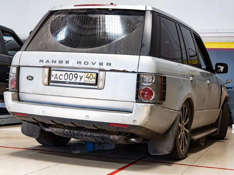 Замена пневмобаллона на Range Rover 